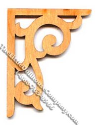(image for) Unfinished Laser Cut Corner Bracket for Dollhouse Scale Models