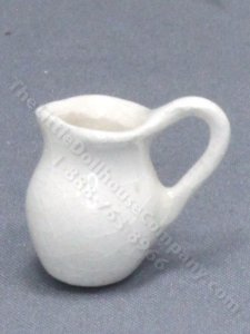 (image for) Miniature White Ceramic Jug for Dollhouses