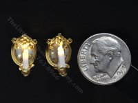 (image for) 1:48 Scale Miniature 3V Pair of Sconces for Dollhouses