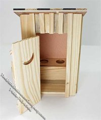 (image for) Miniature Dual Seat Outhouse for Dollhouses