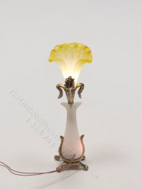(image for) Miniature Bronze Yellow Iris Lamp by Jim Pounder
