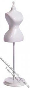(image for) Dollhouse Scale Model White Half Body Mannequin