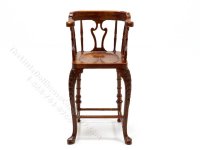 (image for) Miniature Walnut Bar Stool for Dollhouses