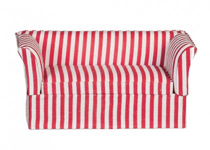 (image for) Miniature Striped Mahogany Loveseat