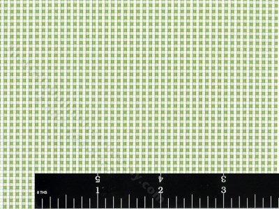 (image for) Small Green Gingham Pattern Wallpaper for Dollhouses