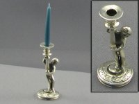 (image for) Miniature Sterling Silver Cupid Candlestick by Don Henry