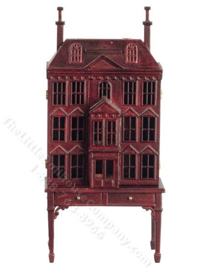 (image for) Miniature 1/144 Pickering Manor Dollhouse Babyhouse - Mahogany