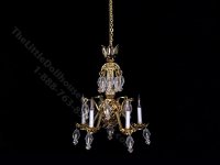 (image for) Dollhouse Miniature Hariette 5-Arm Chandelier - 12V