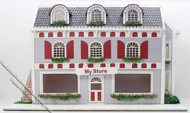 (image for) 1:48 Scale Assembled Victorian Store Front Dollhouse