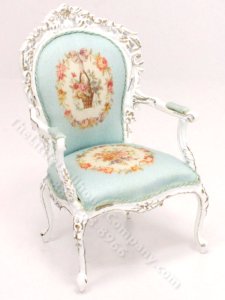(image for) Dollhouse Miniature Regency Set Armchair