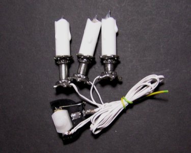 (image for) Battery Operated LED Flickering Silver Candlesticks