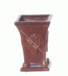 (image for) Miniature Walnut Bromley Plant Stand for Dollhouses