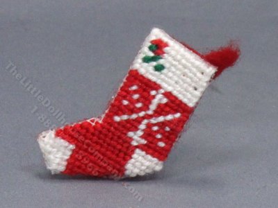 (image for) Miniature Needlepoint Stocking for Dollhouses