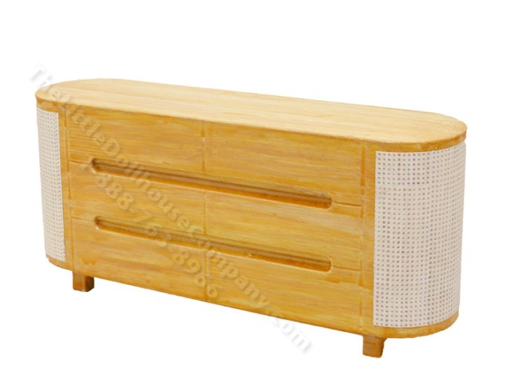 (image for) Miniature Rattan Caned Sideboard for Dollhouses