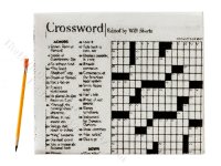 (image for) Miniature Crossword Puzzle and Pencil for Dollhouses