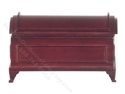 (image for) Miniature Mahogany Blanket Chest for Dollhouses