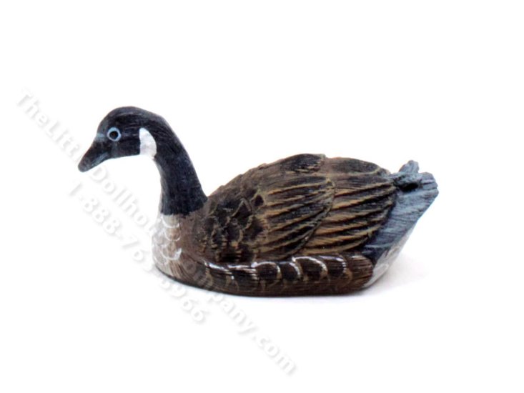 (image for) Miniature Swimming Canada Goose for Dollhouses