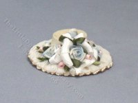 (image for) Vintage Miniature Cream Sun Hat for Dollhouses