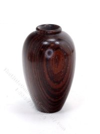 (image for) Handmade Miniature Ebony Wood Urn Vase
