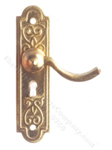 (image for) Miniature Brass Door Lever Handle for Dollhouses
