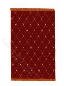 (image for) Miniature Red Diamond Rug for Dollhouses