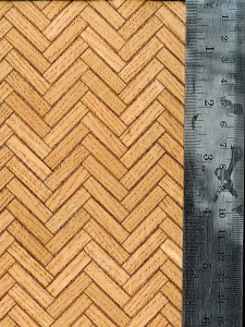 (image for) Oak Herringbone Parquet Floor for Dollhouse Scale Models
