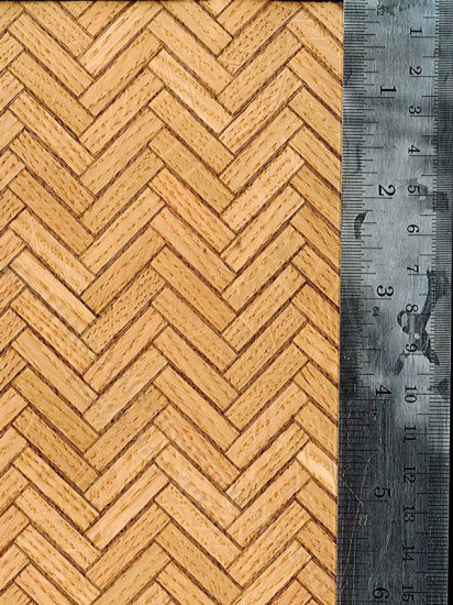 (image for) Oak Herringbone Parquet Floor for Dollhouse Scale Models