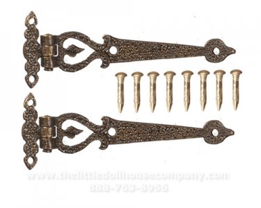 (image for) Miniature Hinge x 2, Large with Pin Nails Included.