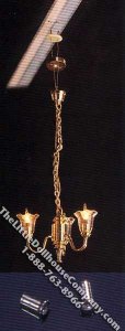 (image for) Dollhouse Scale Model 11/16" Dia. Chandelier Tape Wire Adapter