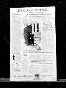 (image for) Miniature Globe and Mail Newspaper for Dollhouses