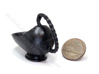 (image for) Miniature Coal Scuttle for Dollhouses - Black