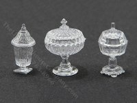 (image for) Miniature Clear Candy Dishes For Dollhouses