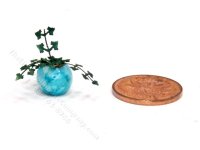 (image for) Handmade Miniature 1/4 Scale Ivy Plant in Blue Vase
