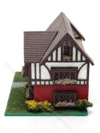 (image for) 1:144 Scale Tudor Style Assembled Dollhouse