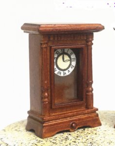 (image for) Miniature Victorian Walnut Table Clock
