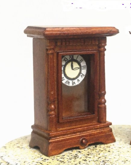 (image for) Miniature Victorian Walnut Table Clock