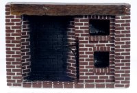 (image for) Miniature 1:12 Scale Colonial Walk-In Fireplace