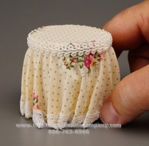 (image for) Miniature Bedside Table - Rose Design
