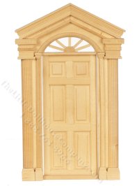 (image for) Dollhouse Scale Model Windsor Door for Dollhouses