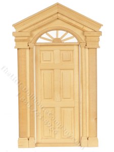 (image for) Dollhouse Scale Model Windsor Door for Dollhouses