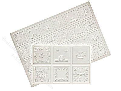 (image for) Miniature Policard Embossed Ceiling Panel for Dollhouses