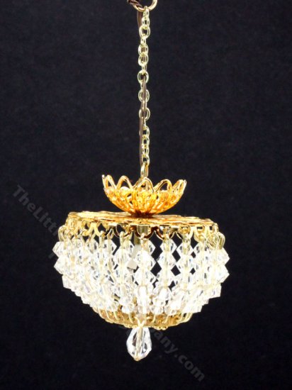 (image for) Dollhouse Scale Small Crystal Chandelier