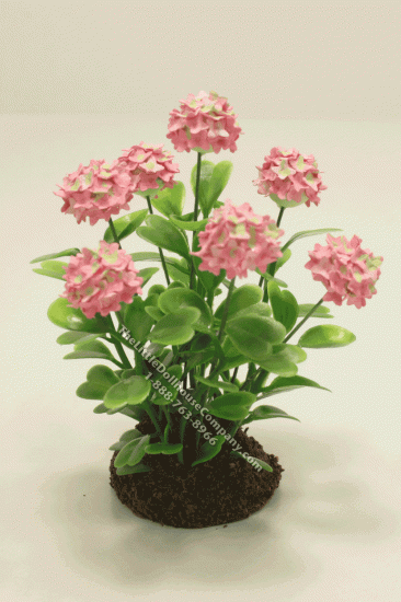 (image for) Miniature Pink Hydrangeas in Soil byMini Creations by Judy