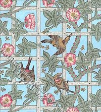 (image for) Victorian Trellis Pattern Miniature Wallpaper for Dollhouses