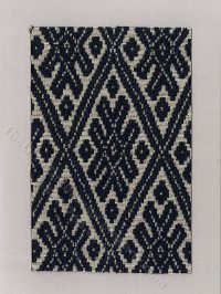 (image for) Miniature Woven Diamond Pattern Rug for Dollhouses - Navy