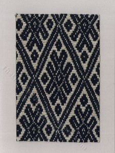 (image for) Miniature Woven Diamond Pattern Rug for Dollhouses - Navy