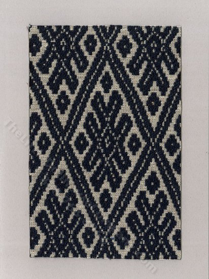 (image for) Miniature Woven Diamond Pattern Rug for Dollhouses - Navy