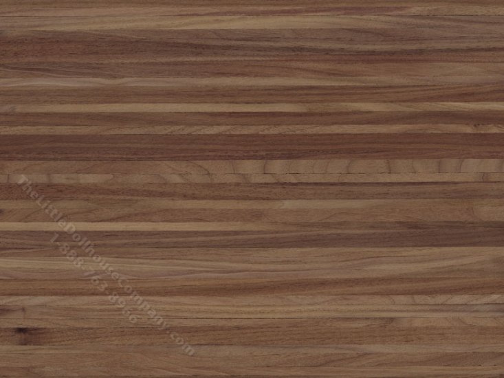 (image for) Unfinished Dark Walnut Flooring for Dollhouses - Real Wood Random Width Planks