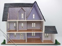 (image for) 1:48 Scale Victorian Dollhouse Kit Complete with Landscaping