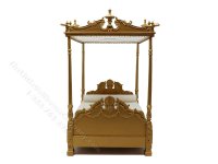 (image for) Miniature French Baroque Golden Canopy Bed